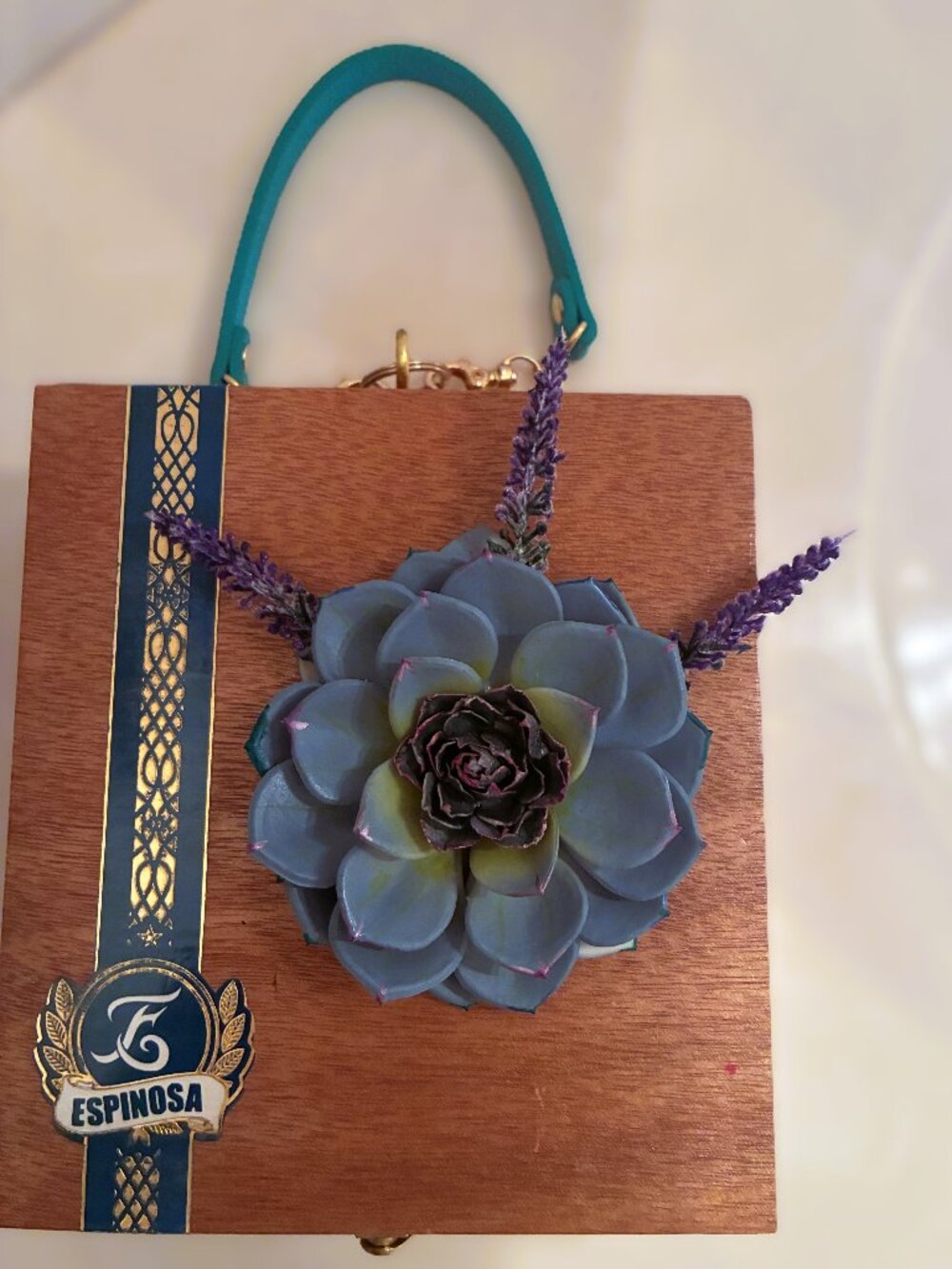 Original Suenos de Saundra Upcycled ESPINOSA Cigar Box Purse - Picture 13 of 15